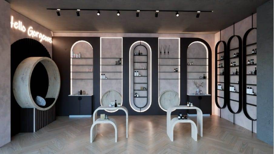 3D Render of shop fitting