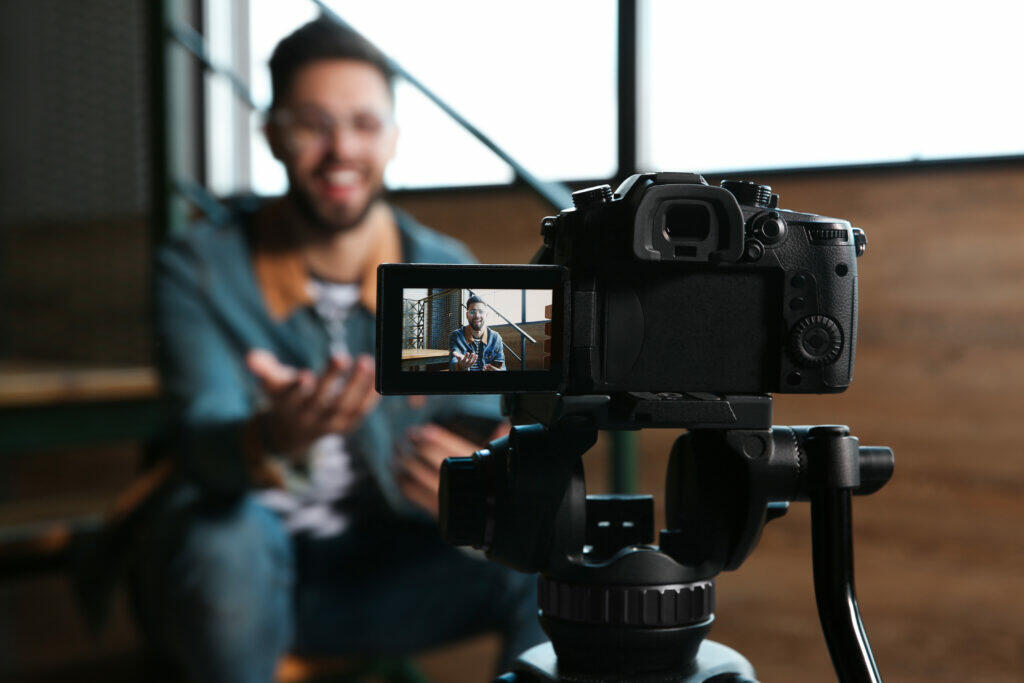 Entrepreneur trying out video marketing