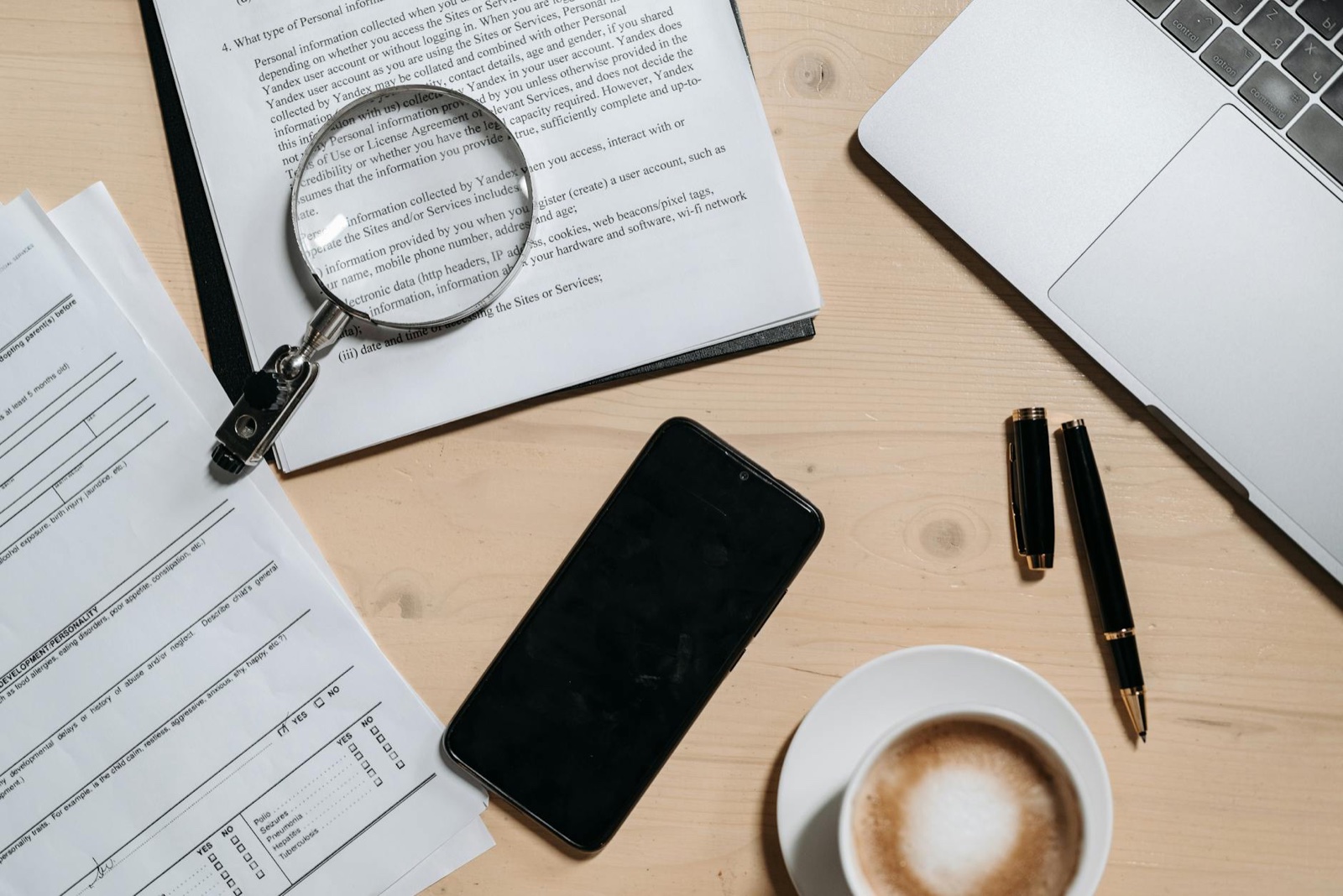 POPIA privacy policy documents on desk for South African ecommerce store