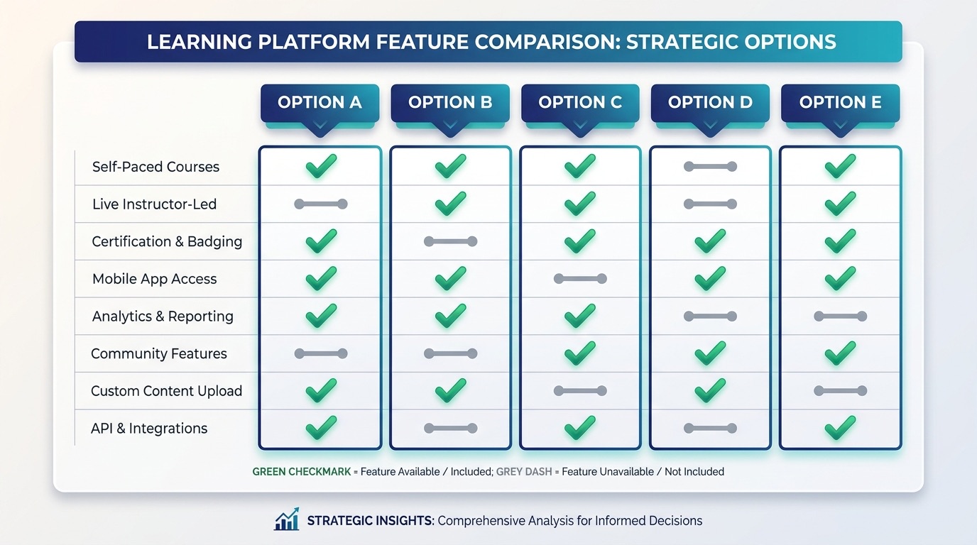 WordPress LMS comparison South Africa feature matrix for 2026