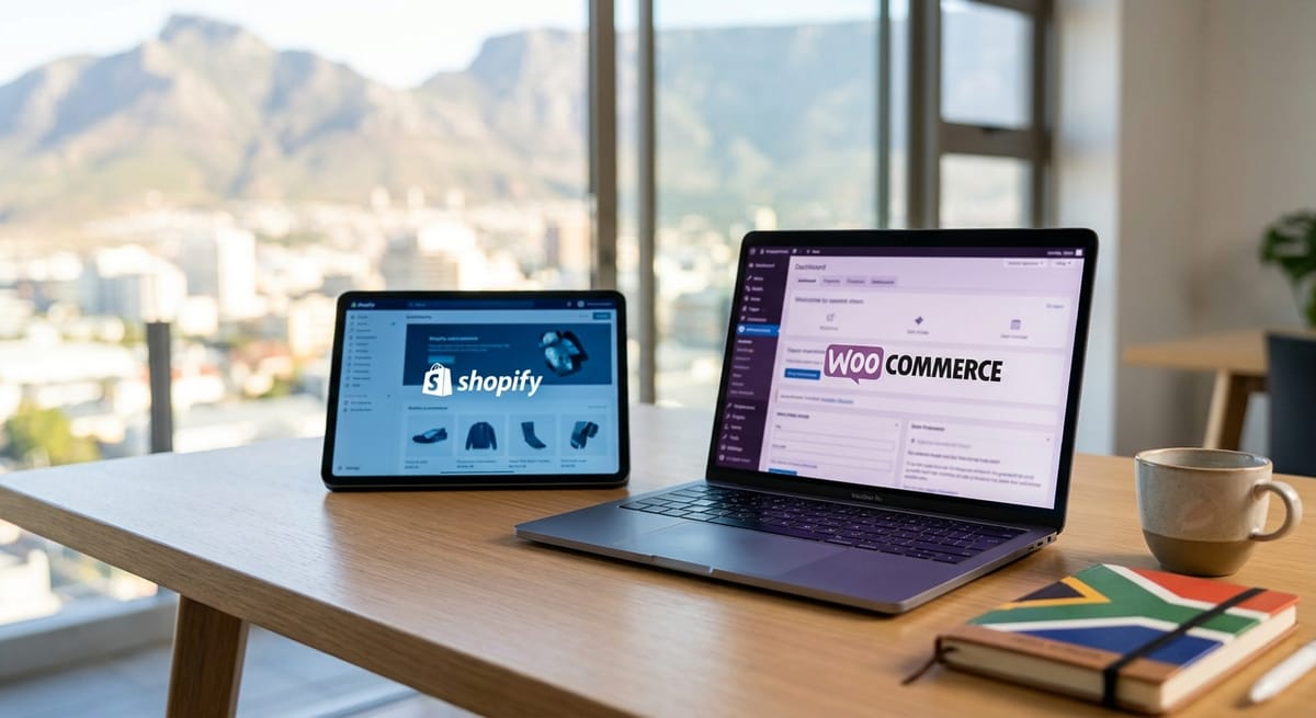 Comparison of Shopify and WooCommerce ecommerce platforms for South African online stores
