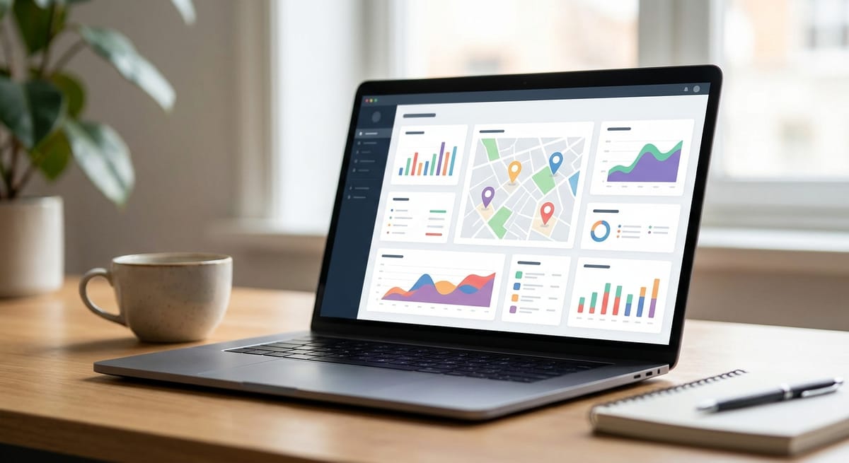 Google Business Profile optimisation dashboard showing a local map pack ranking