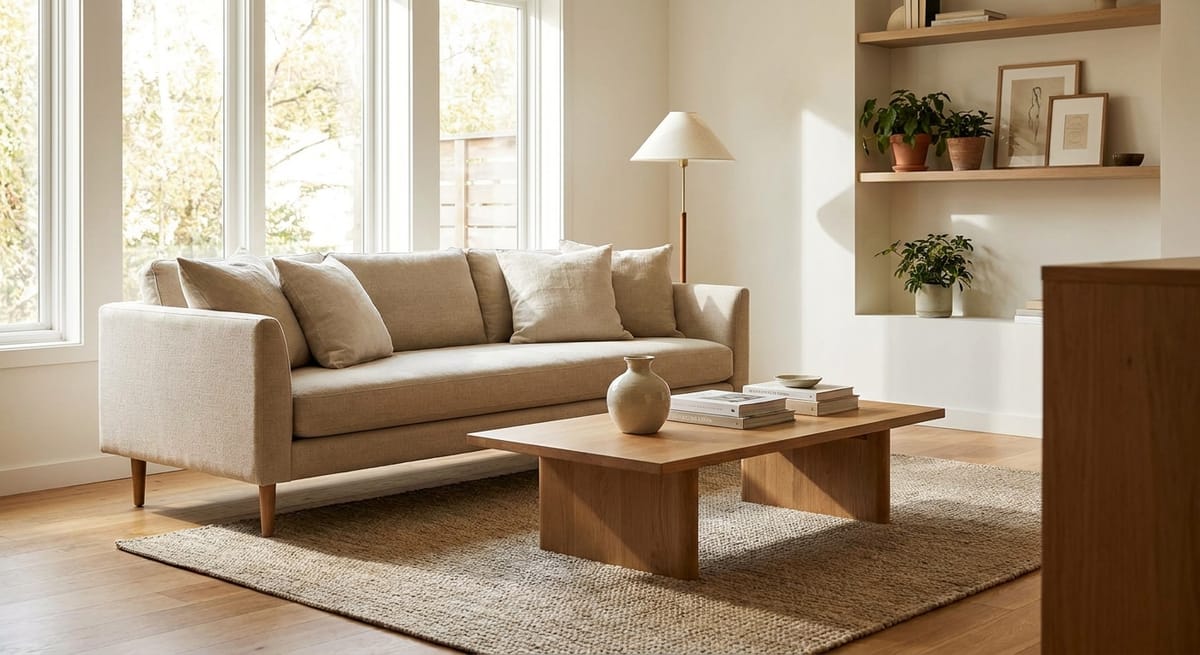 Interior rendering services turning a bare apartment into a photorealistic living room